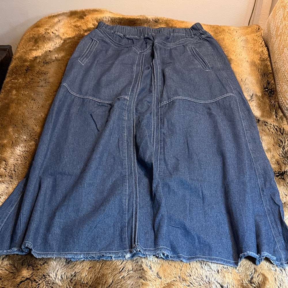Denim A-Line Skirt